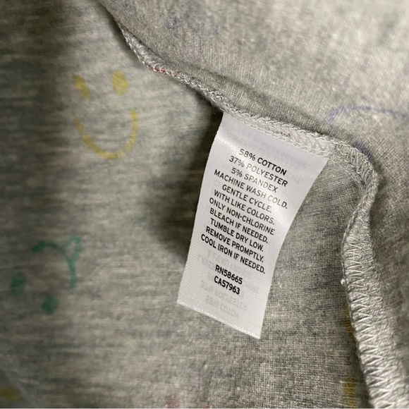 Tucker + Tate Girl’s Dress Size 7, Short Sleeve Gray Multi Color Smily - Picture 10 of 10